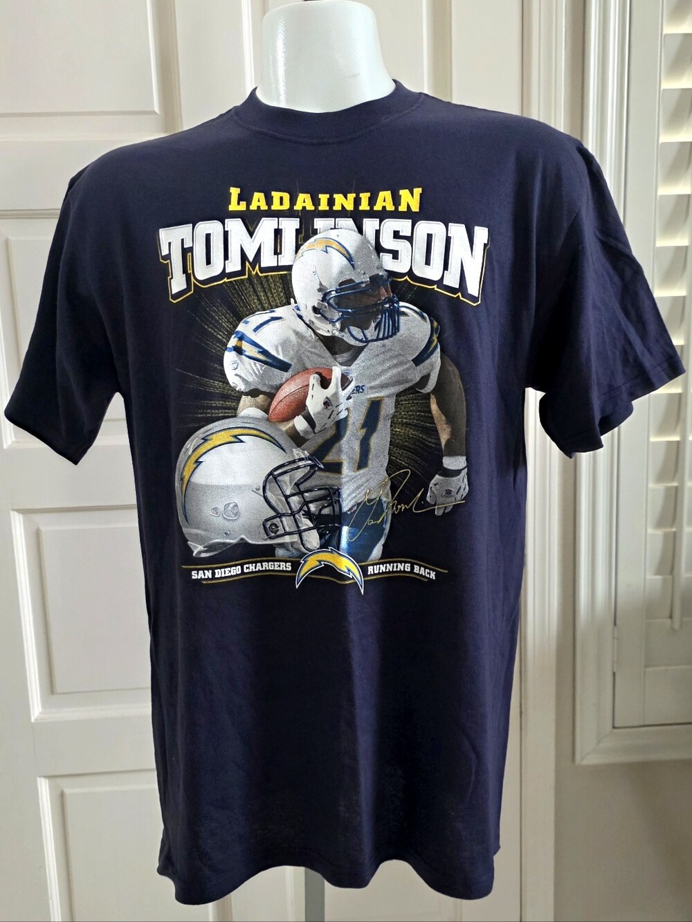NFL Players Rare VTG San Diego Chargers LaDainian Tomlinson running back tee L